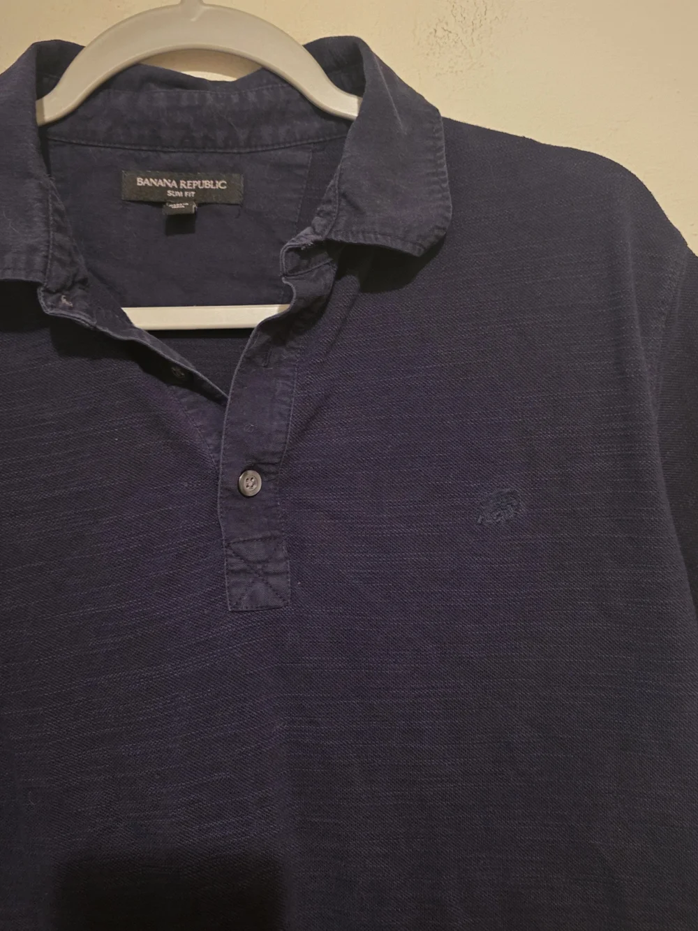 Banana Republic Men's Navy Blue Polo Shirt Size Large